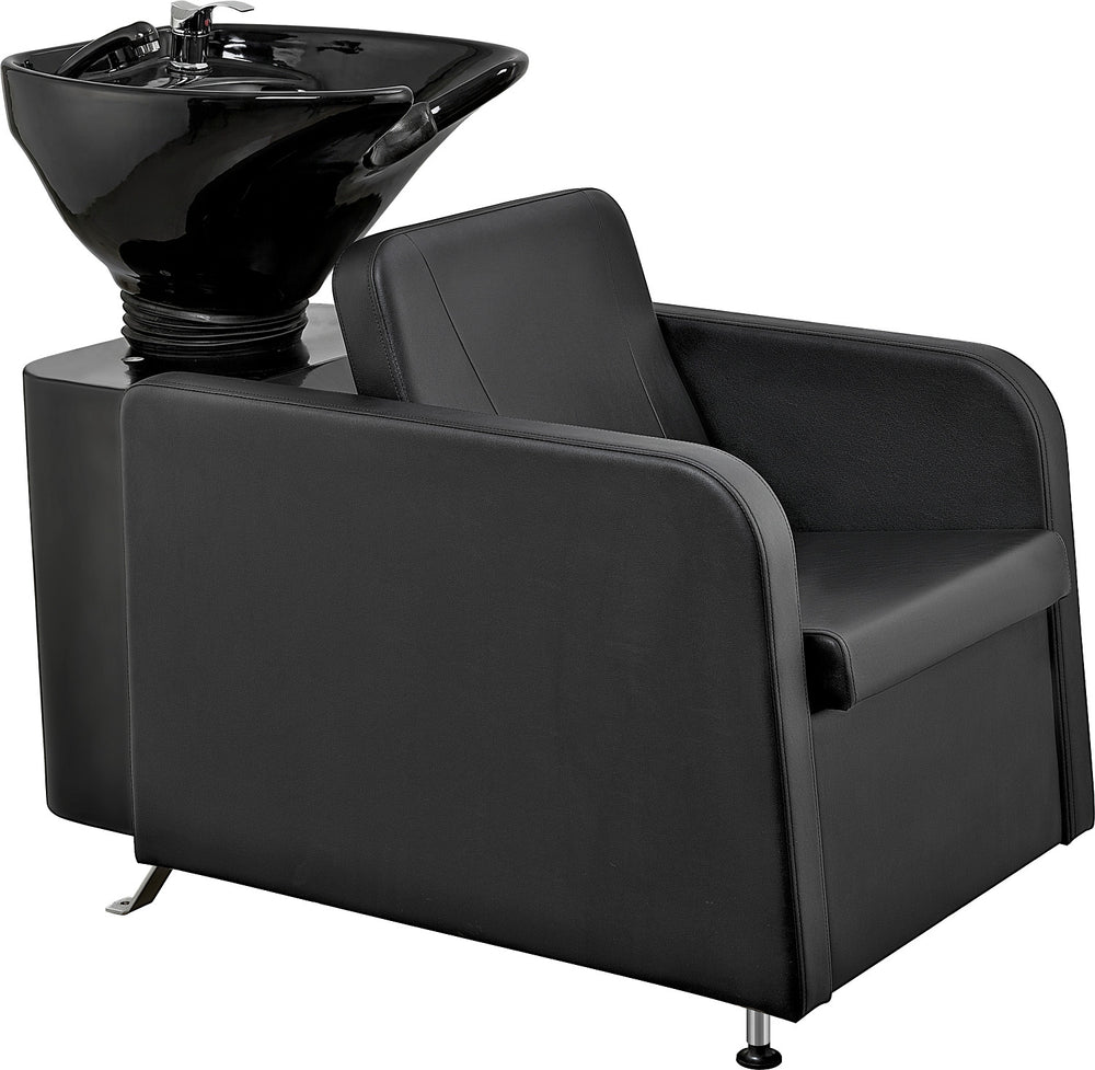 Hairway Rückwärtswaschbecken "Gent" Sitz schwarz, Becken schwarz / SKU 57981-YD29-B