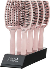 Olivia Garden Fingerbrush Combo Medium 8er Display Pink