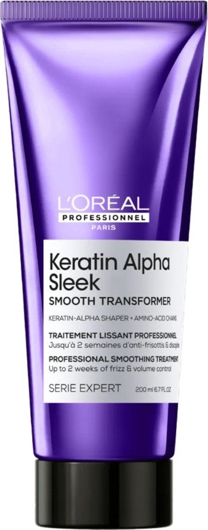 Loreal Keratin Alpha Sleek Smooth Transformer Treatment 200 ml