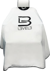 L3VEL3 Umhang mit Gummikragen Weiss