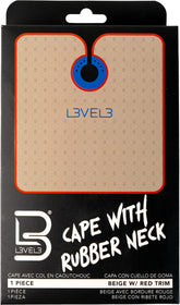 L3VEL3 Umhang mit Gummikragen Beige mit rotem Rand