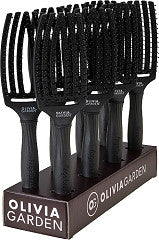 Olivia Garden Set Fingerbrush Double Medium Full Black
