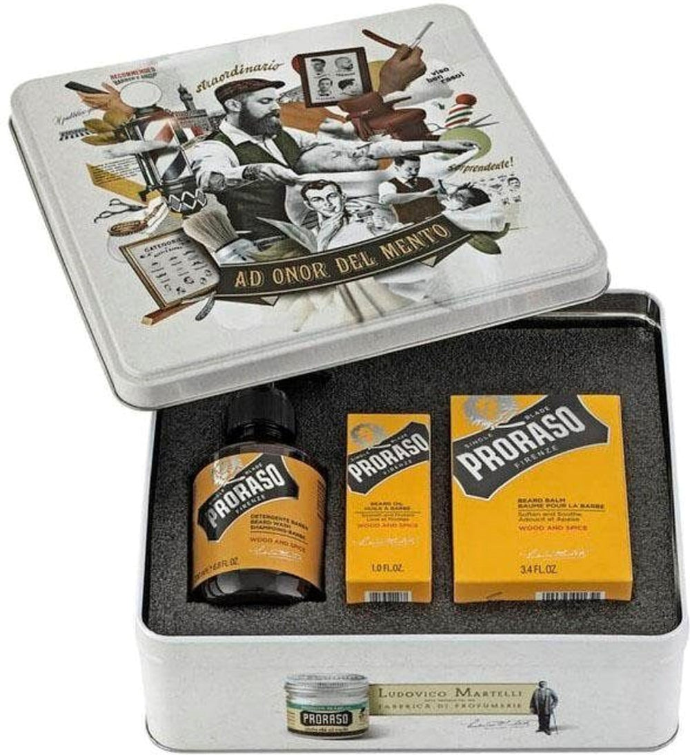 Proraso Metal Box Beard Care Wood and Spice