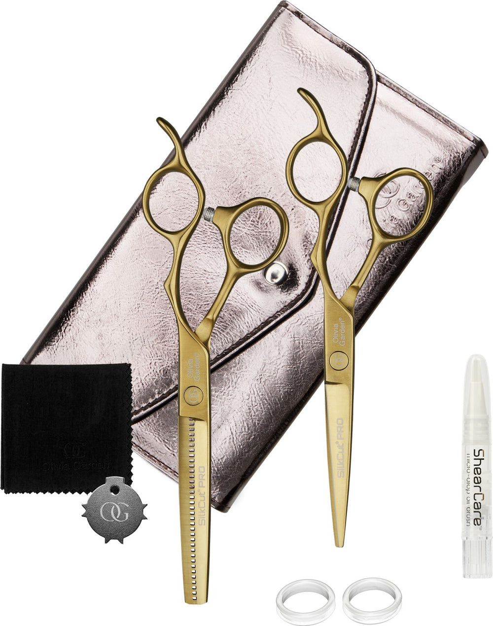 Olivia Garden SilkCut PRO Matt Gold 2er Set