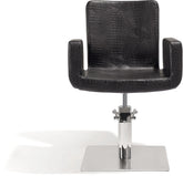 Sibel Attractio Friseurstuhl Kroco Schwarz mit Quadratischer Basis
