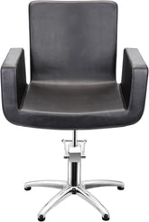 Sibel Attractio Friseurstuhl Schwarz mit 5 Stern Basis