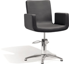 Sibel Attractio Friseurstuhl Schwarz mit 5 Stern Basis