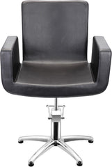 Sibel Attractio Friseurstuhl Schwarz mit 5 Stern Basis