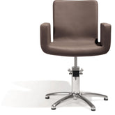 Sibel Attractio Friseurstuhl Braun mit 5 Stern Basis
