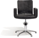 Sibel Attractio Friseurstuhl Kroco Schwarz mit 5 Stern Basis