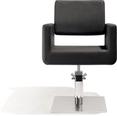 Sibel Felicitas Friseurstuhl Schwarz mit Quadratischer Basis