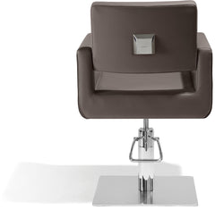 Sibel Felicitas Friseurstuhl Braun mit Quadratischer Basis