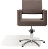 Sibel Felicitas Friseurstuhl Braun mit 5 Stern Basis