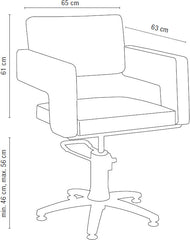 Original Best Buy Odeon Friseurstuhl Schwarz mit 5 Stern Basis