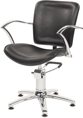 Original Best Buy George V Friseurstuhl Schwarz mit 5 Stern Basis