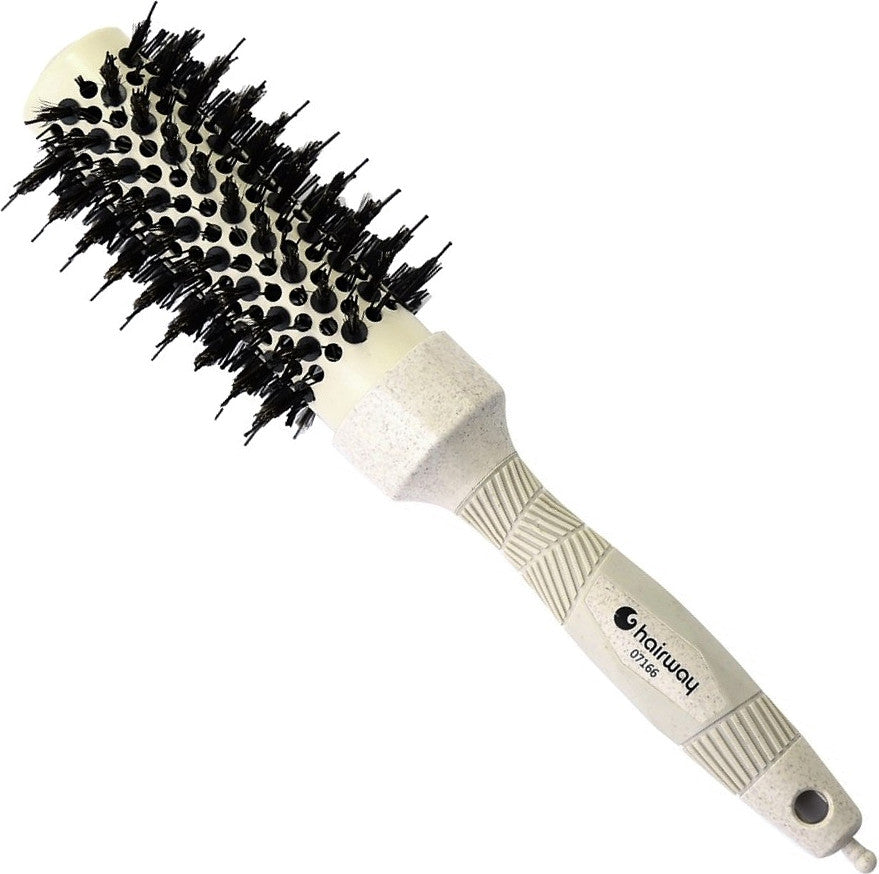Hairway Thermo-Bürste Organica mit Wildschweinborsten Beige Ø 34/74 mm / SKU 07166