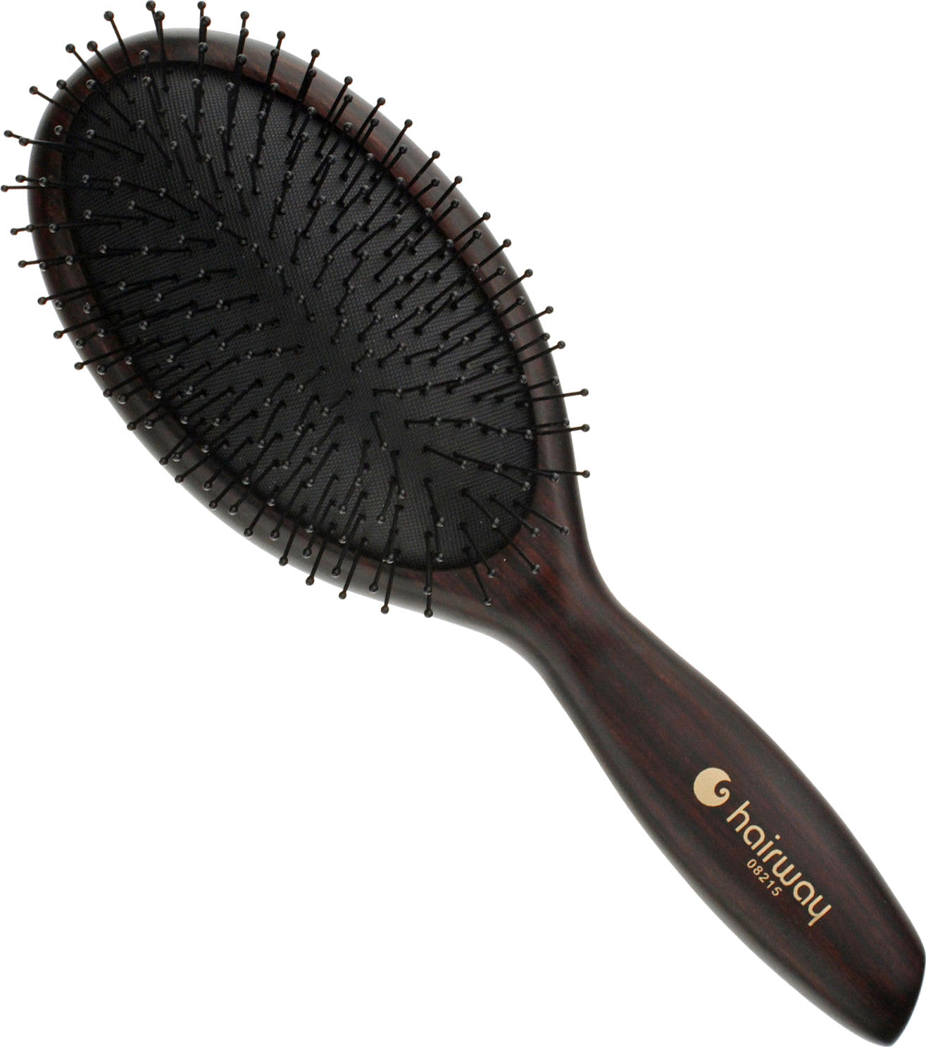 Hairway Ovale Kissenbürste "Wenge 2" / 13-Reihig Groß+ / SKU 08215