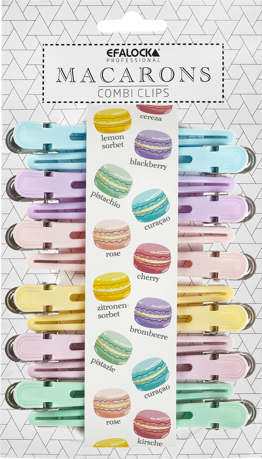 Efalock Macarons Combi Clip Pastell sortiert
