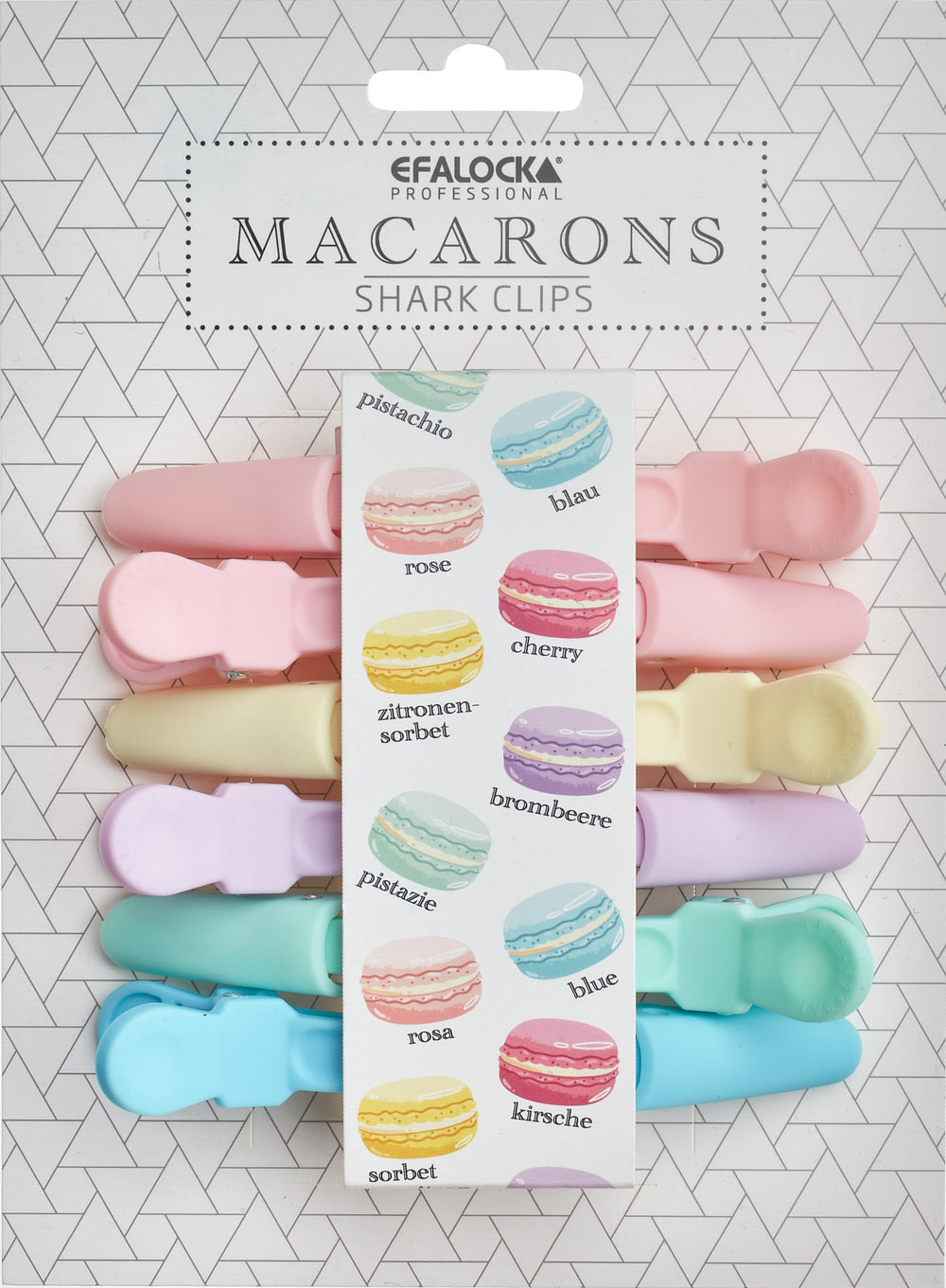 Efalock Sharkclips Macarons pastell sortiert