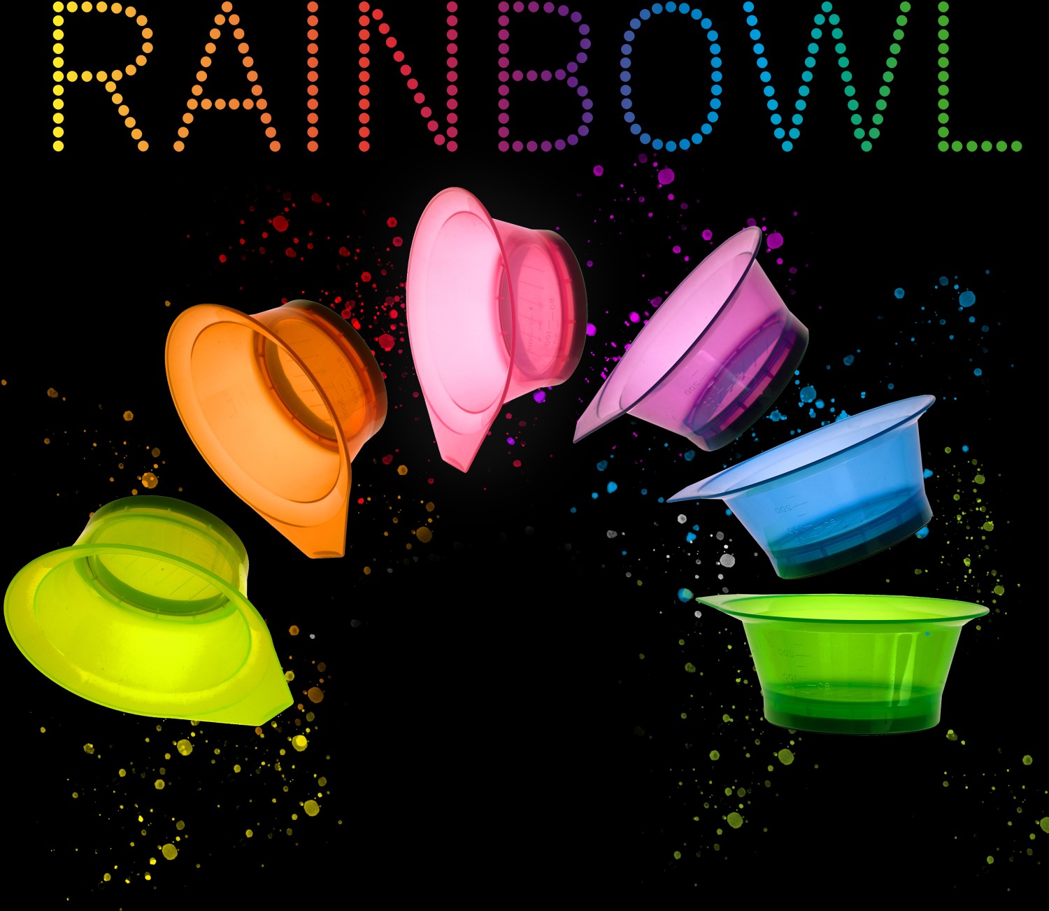 Efalock Färbeschale Set Rainbowl transparent