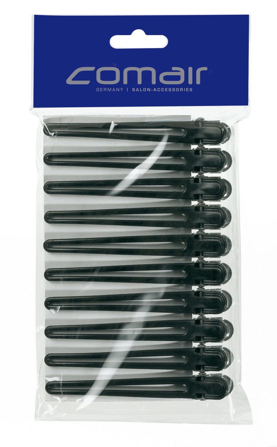 Comair Haarclips Plastik Aluminium 10 Stück schwarz