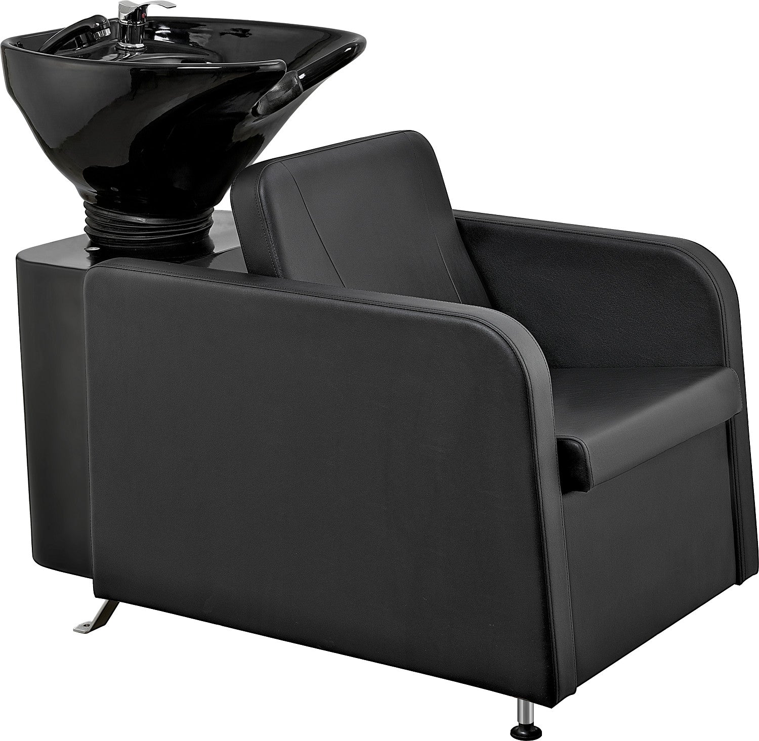 Hairway Rückwärtswaschbecken "Gent" Sitz schwarz, Becken schwarz / SKU 57981-YD29-B