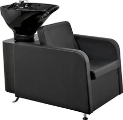 Hairway Rückwärtswaschbecken "Gent" Sitz schwarz, Becken schwarz / SKU 57981-YD29-B