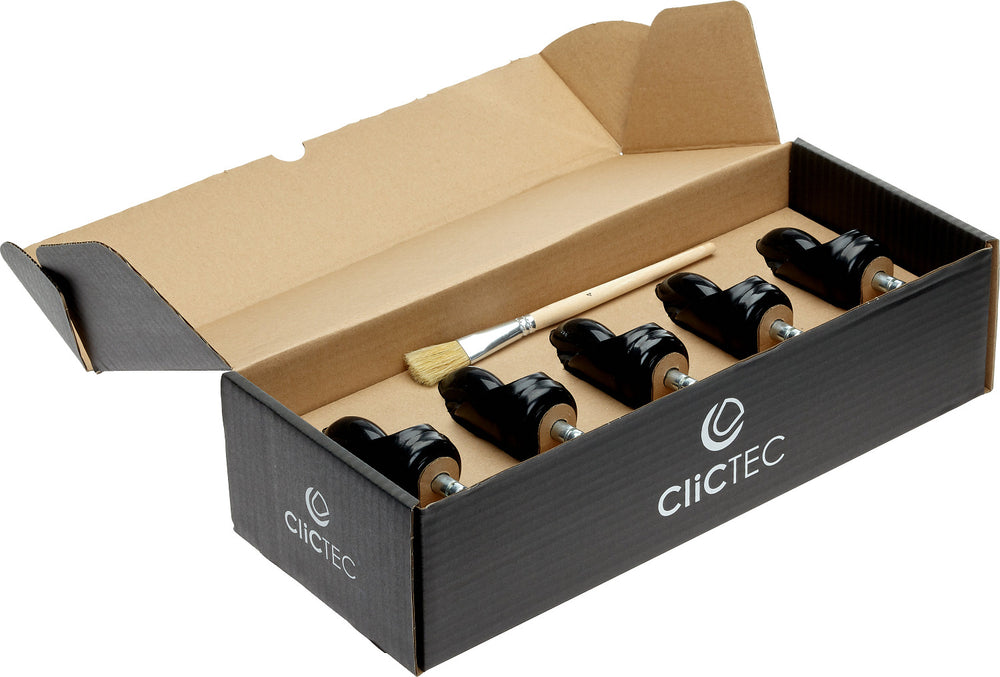 Efalock Clic Tec Rolle schwarz 5er f.Hocker