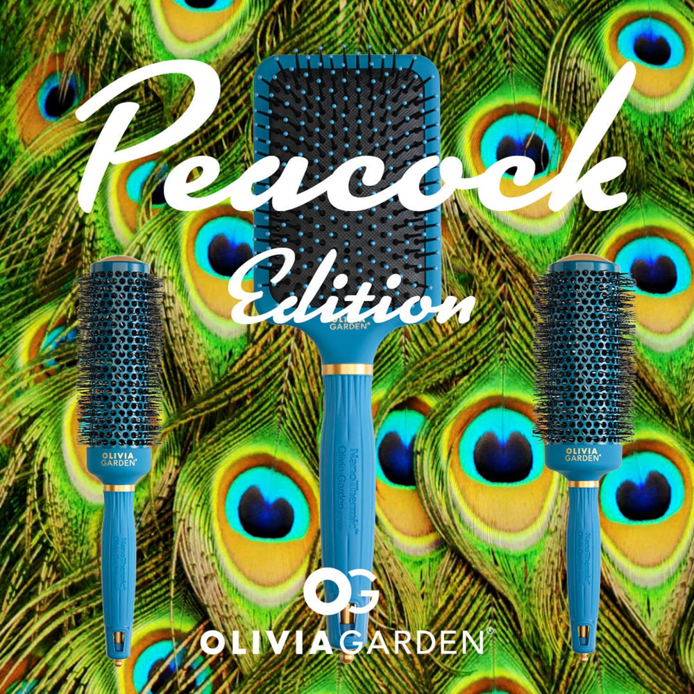 Olivia Garden NanoThermic Paddle Peacock