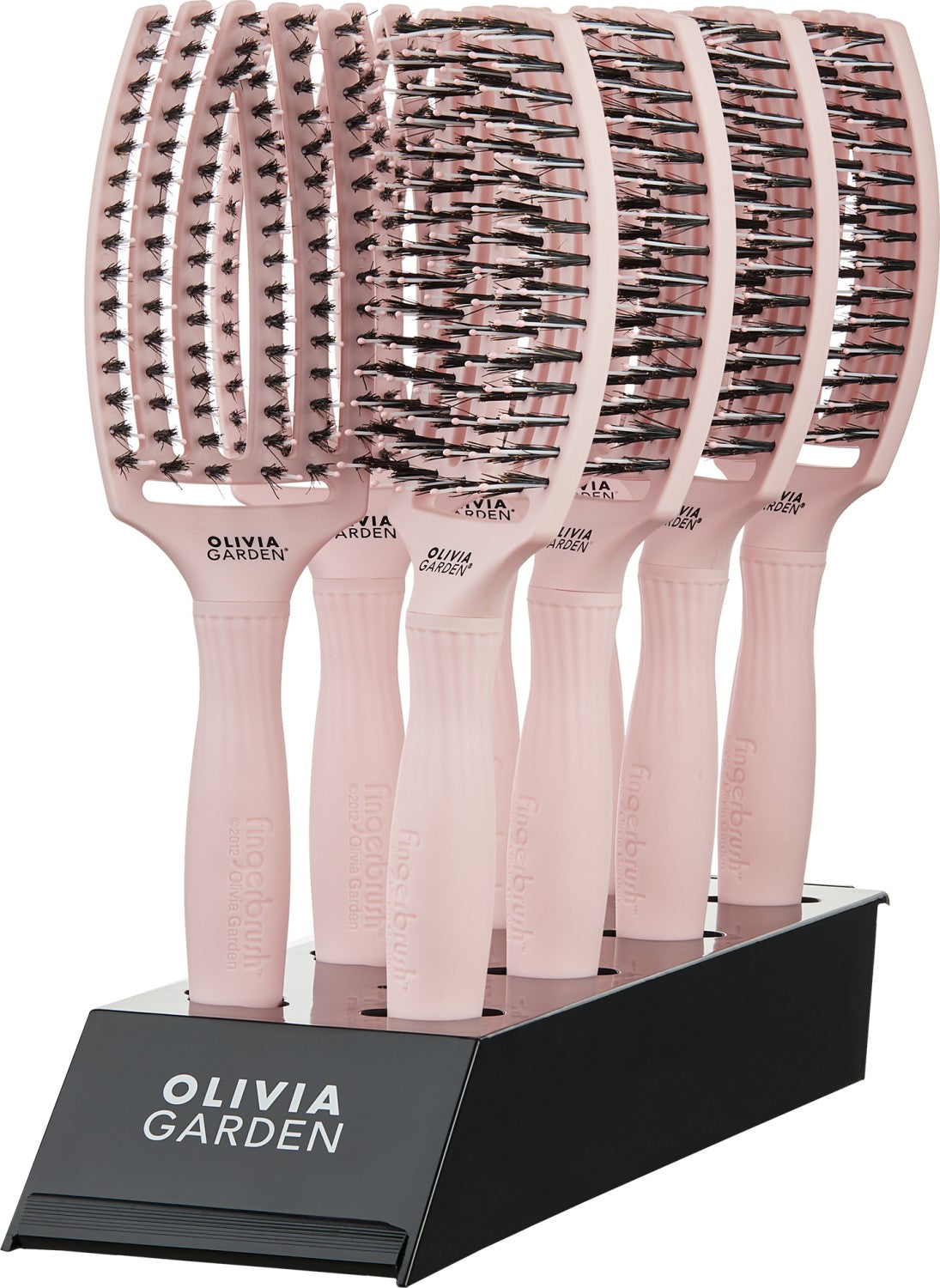 Olivia Garden Fingerbrush Combo Medium 8er Display Pink