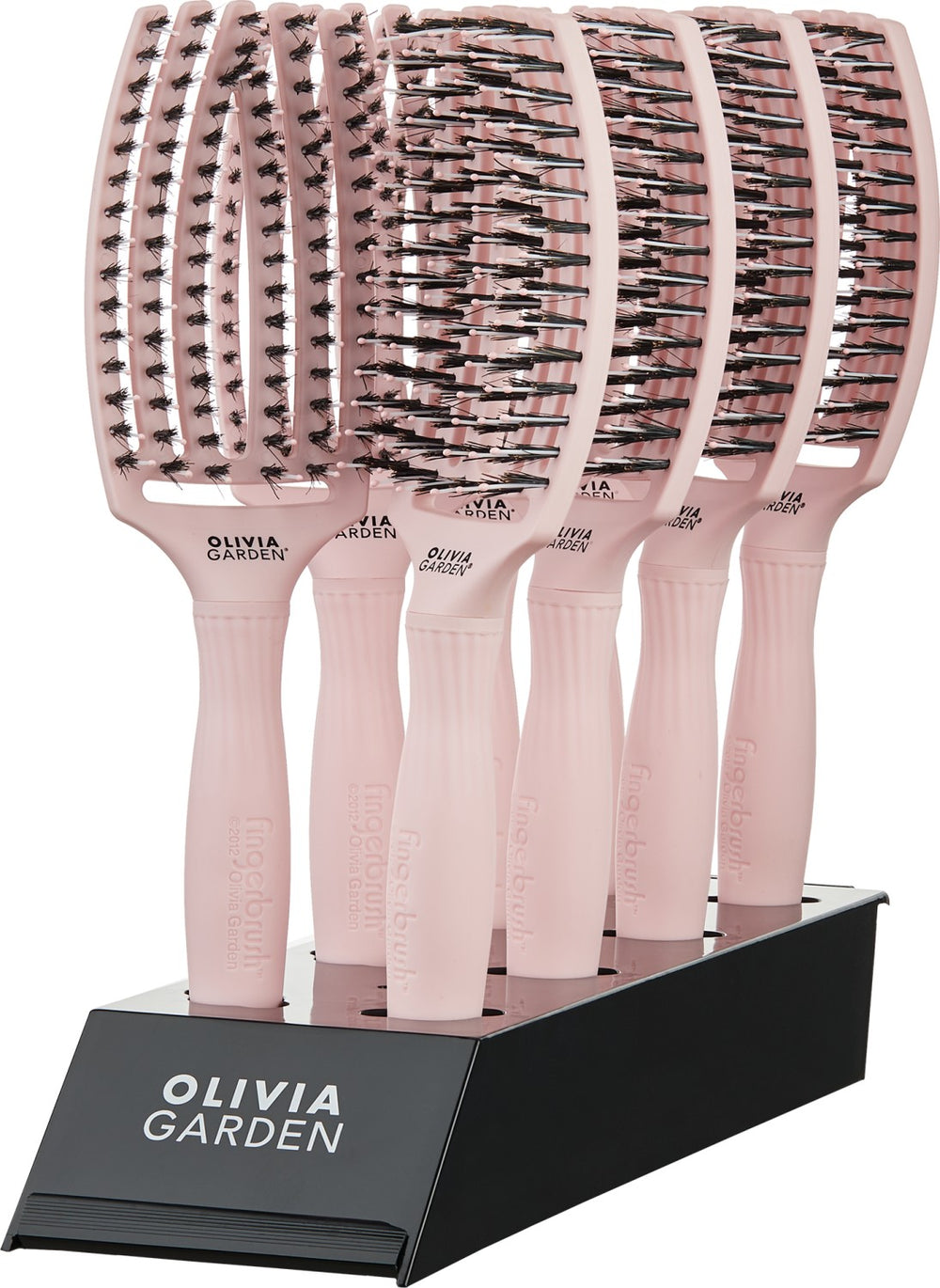 Olivia Garden Fingerbrush Combo Medium 8er Display Pink