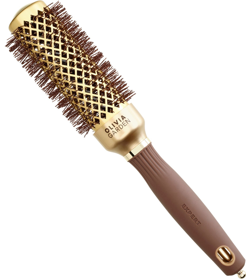 Olivia Garden Expert Blowout Shine Gold & Brown 35 mm