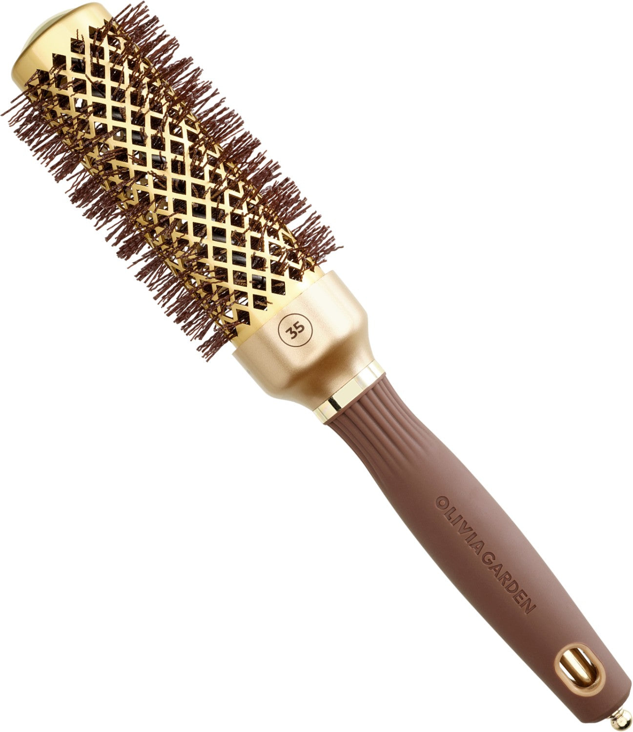 Olivia Garden Expert Blowout Shine Gold & Brown 35 mm