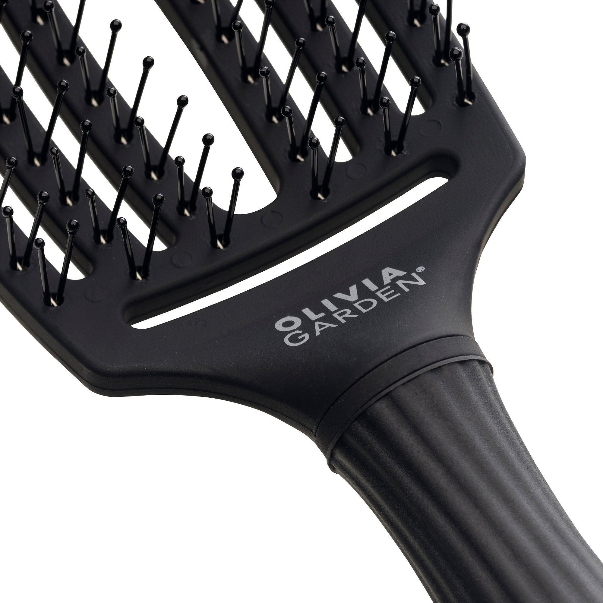 Olivia Garden Fingerbrush Double Medium Full Black
