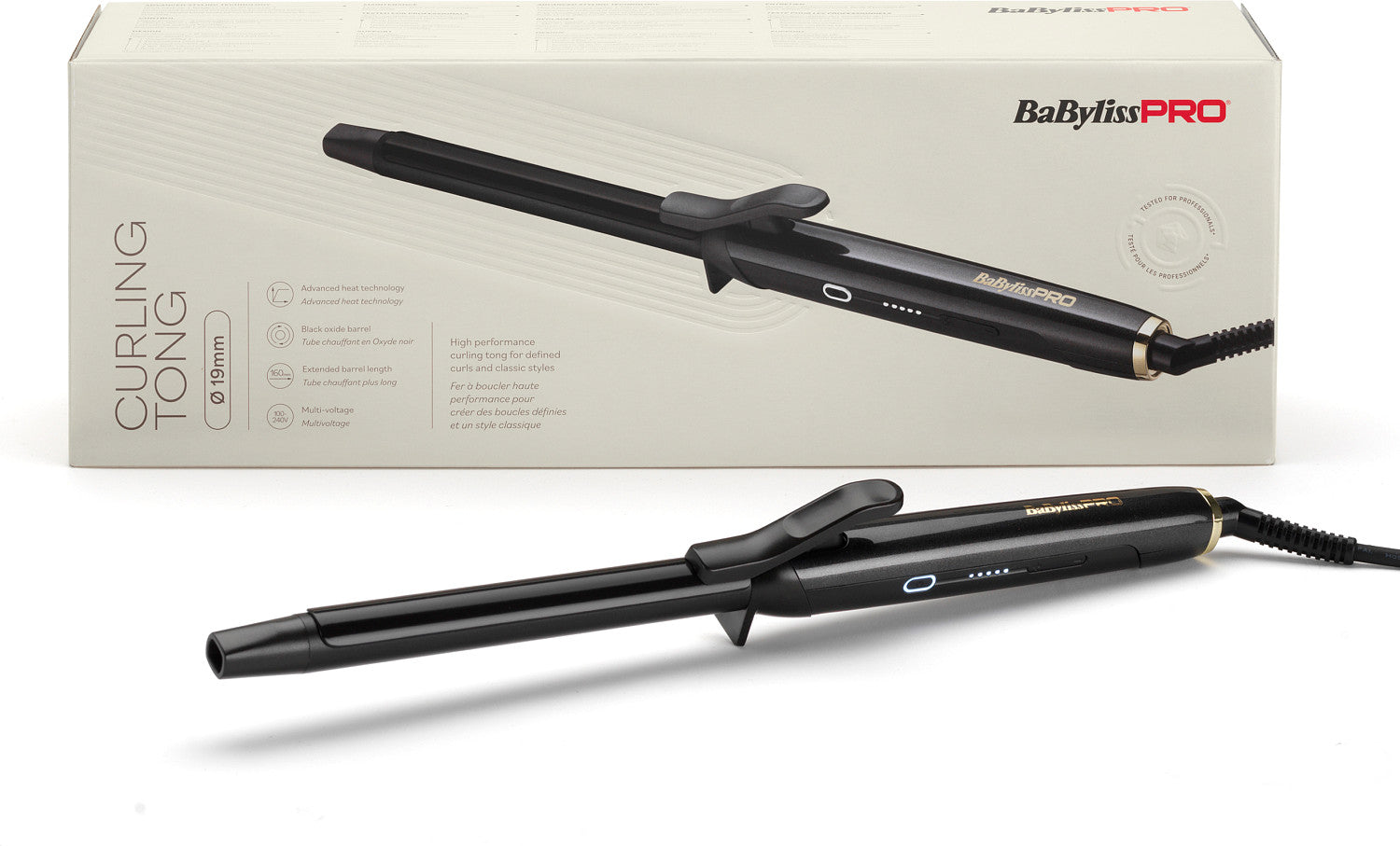 BaByliss PRO High Performance Curling Tong 19 mm