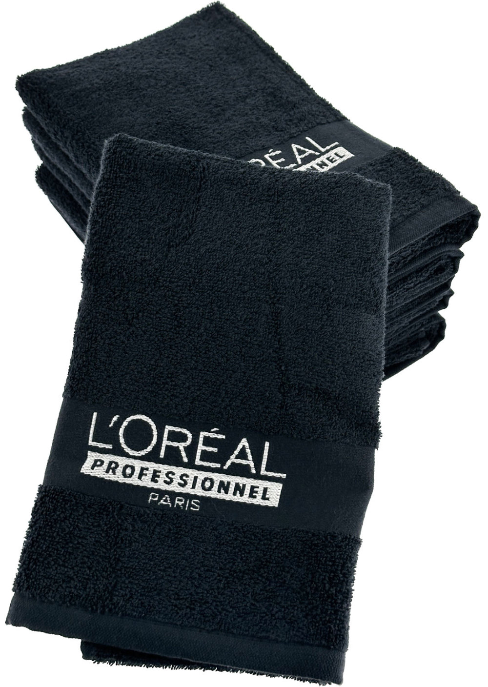 Loreal Handtuch Set mit Logo 6 Stück 49x86cm schwarz