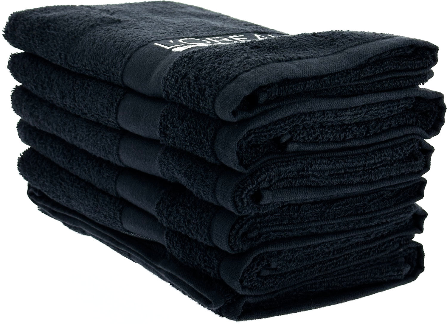 Loreal Handtuch Set mit Logo 6 Stück 49x86cm schwarz