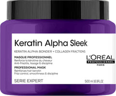 Loreal Keratin Alpha Sleek Maske 500 ml