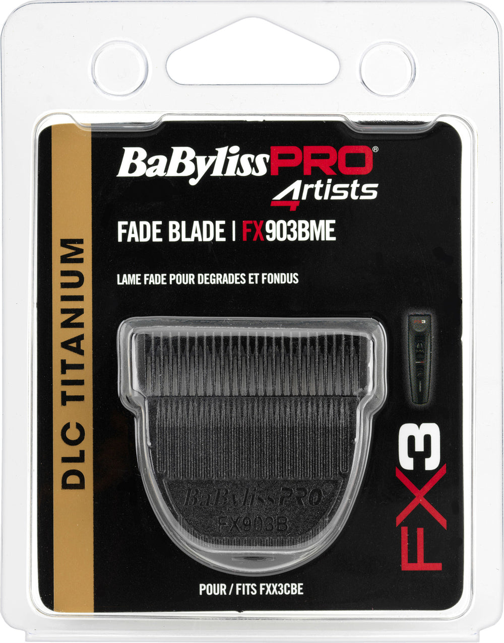 BaByliss PRO FX3 Clipper Fade Blades DLC Titanium