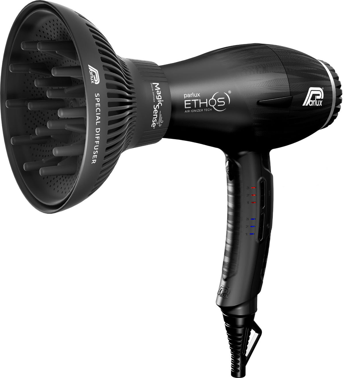 Parlux Ethos Schwarz mit Softstyler Magic Sense