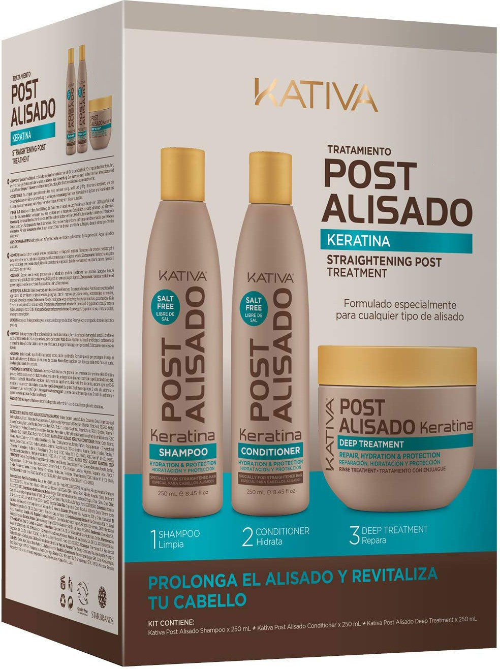 Kativa Set 3 zur Anwengung nach der Keratin Haarglättung