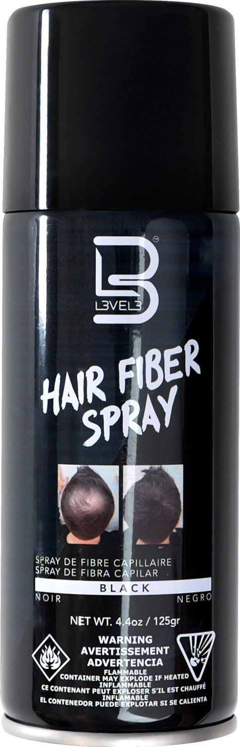 L3VEL3 Hair Fiber Spray Black 200 ml