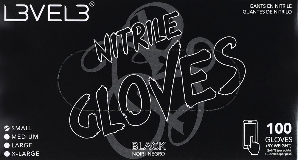 L3VEL3 Nitrilhandschuhe Small Black