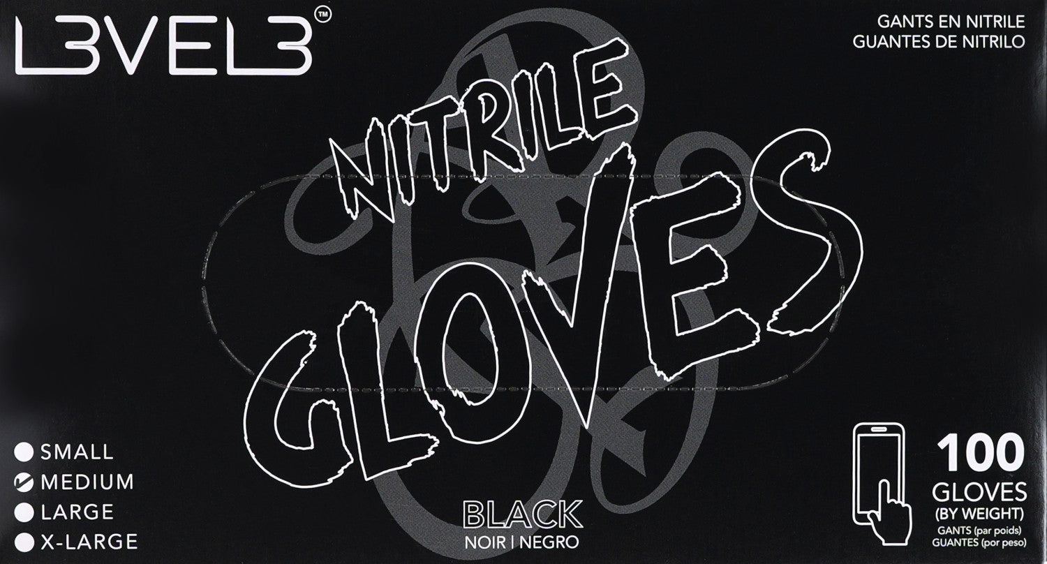 L3VEL3 Nitrilhandschuhe Medium Black