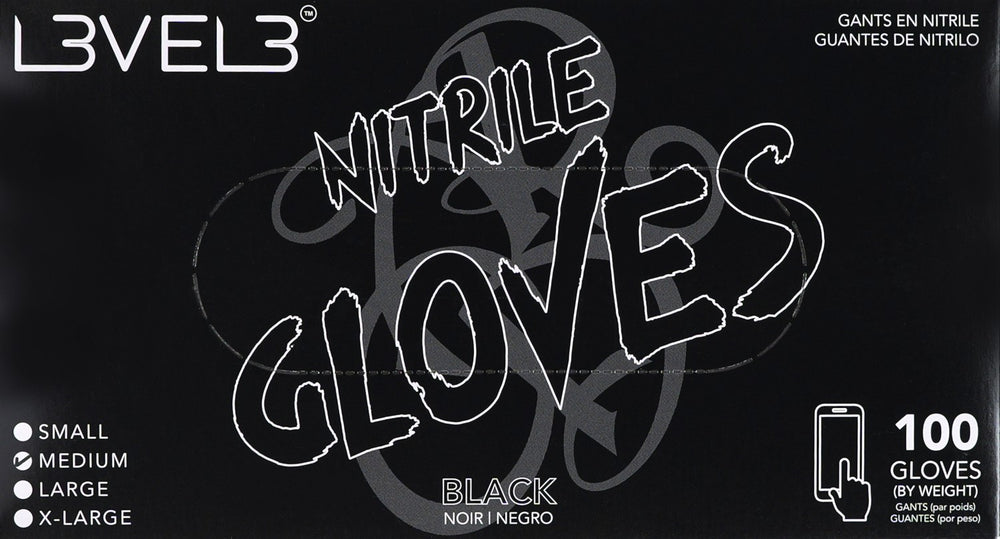 L3VEL3 Nitrilhandschuhe Medium Black