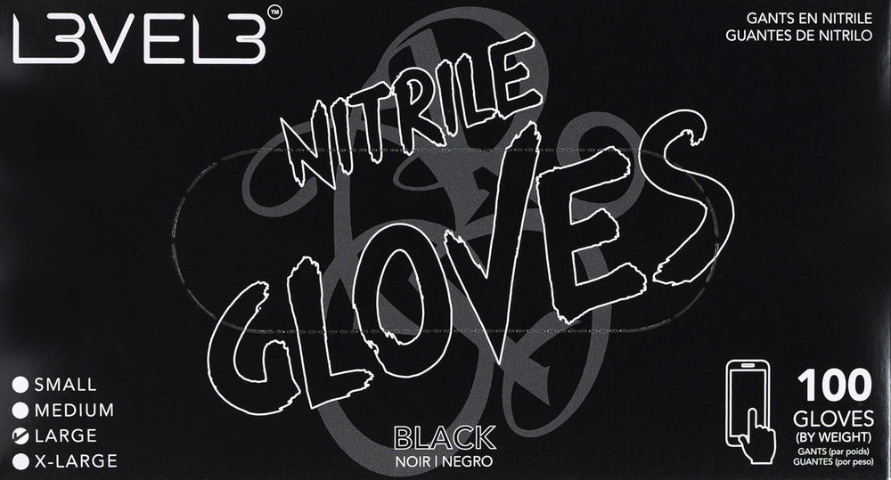 L3VEL3 Nitrilhandschuhe Large Black