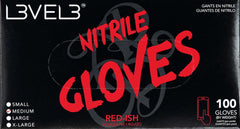 L3VEL3 Nitrilhandschuhe Medium Red ish