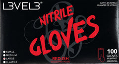 L3VEL3 Nitrilhandschuhe Large Red ish