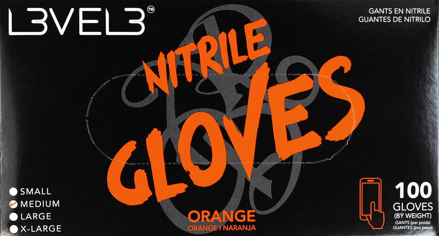L3VEL3 Nitrilhandschuhe Medium Orange
