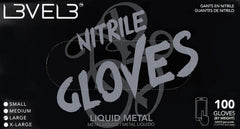 L3VEL3 Nitrilhandschuhe Large Liquid Metal